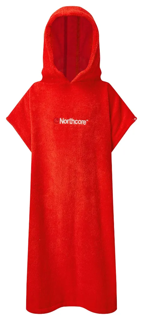 NC-BASHA-KID-RED Beach Basha Poncho Capuche Enfant Rouge.webp