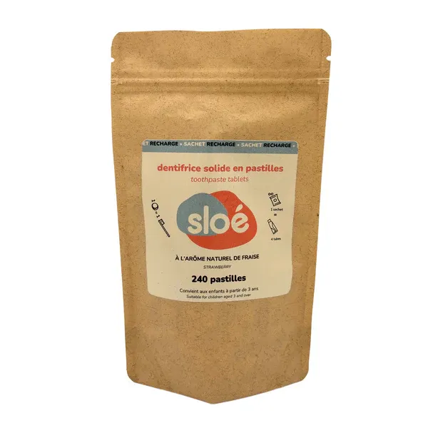 SL-DENT-PAST-60 | Dentifrice Solide en Pastilles Menthe (60) – Sloé Nature 1.webp