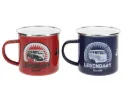 VOLKSWAGEN BUS VW T1 Combi Tasse émaillé, 2 pièces, 350ml - bleu/rouge