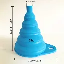 Entonnoir Pliable Silicone Bleu