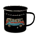 Tasse Émaillée VW T1 Combi 500ml - Design Rétro Parade/Beige